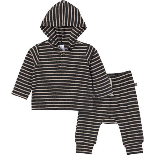 Modern Moments™ By Gerber Hooded Brushed Hacci Top & Jogger Set In Dark Grey Heather