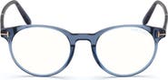 TOM FORD 49mm Round Blue Light Blocking Glasses