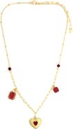 Panacea Crystal & Heart Shaker Necklace