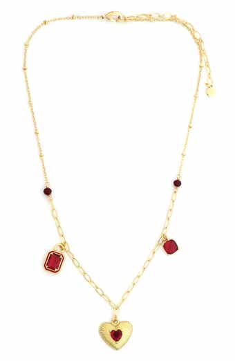 Panacea Crystal & Heart Shaker Necklace
