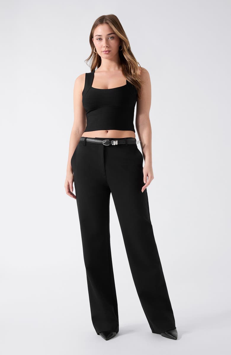 GUESS Karmen Mirage Sleeveless Crop Top, Alternate, color, Jet Black