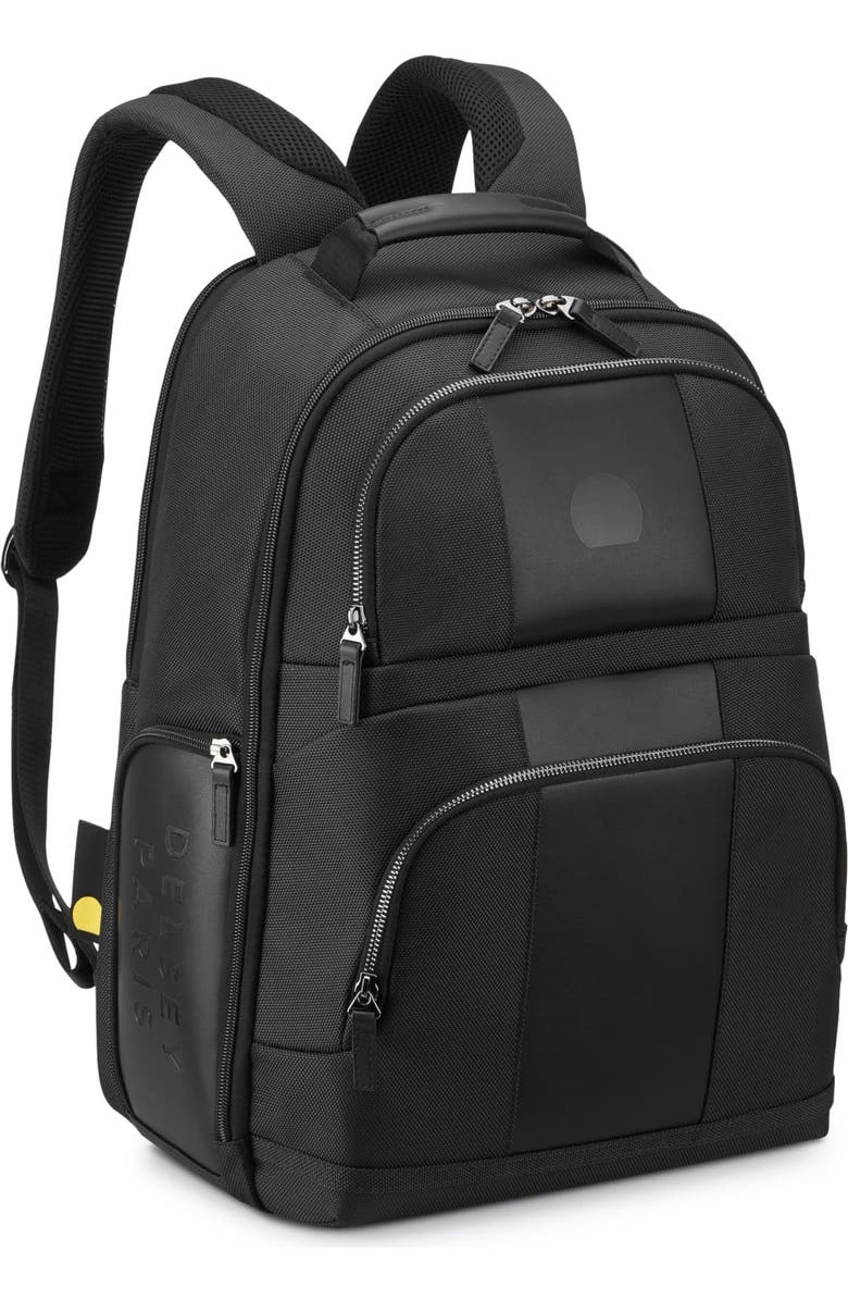 Delsey Paris Wagram Laptop Travel Backpack with 15.6" Laptop Sleeve, Alternate, color, Black
