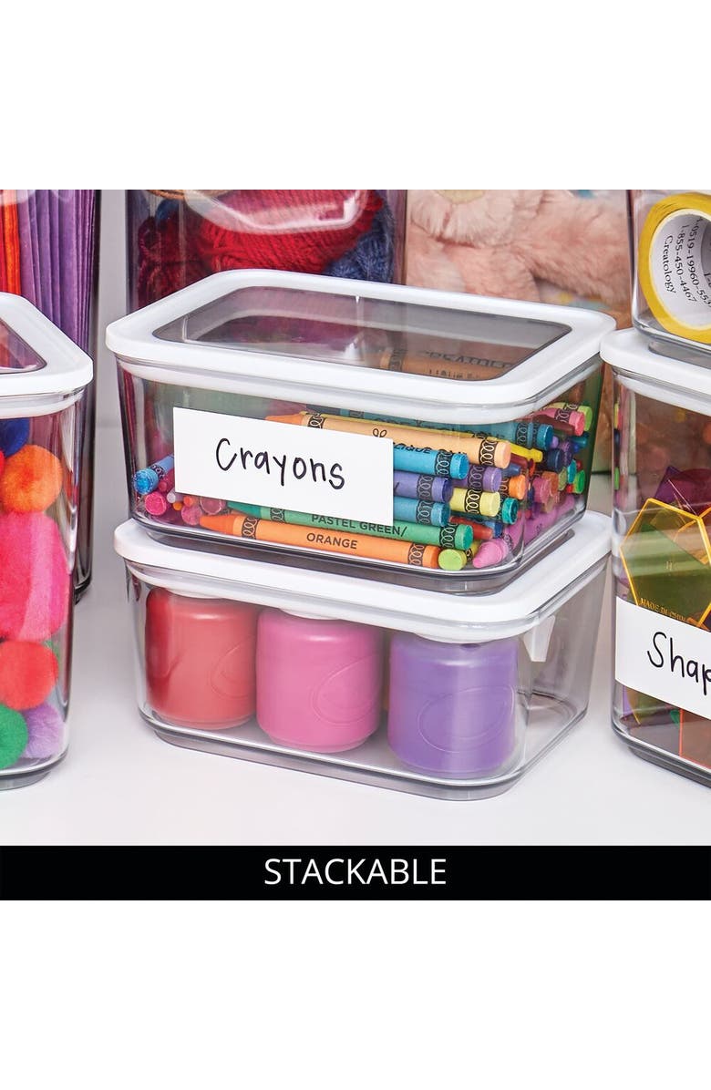 iDesign Small Airtight Canister with Erasable Label - Set of 4 - Clear, Alternate, color, 