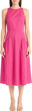 Maggy London Jewel Neck Gathered Dress