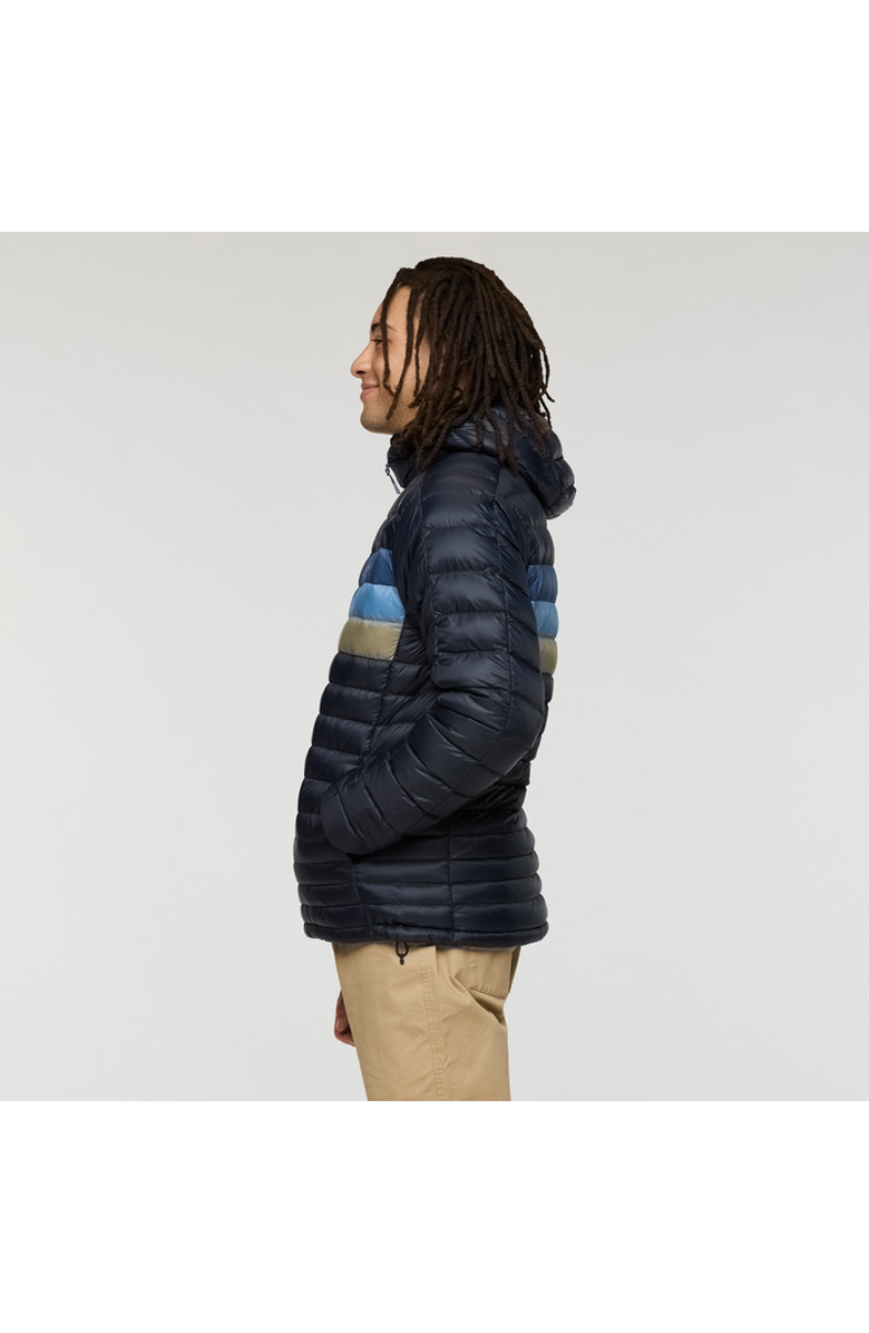 Cotopaxi Fuego Down Hooded Jacket - Men's, Alternate, color, Carbon Stripes