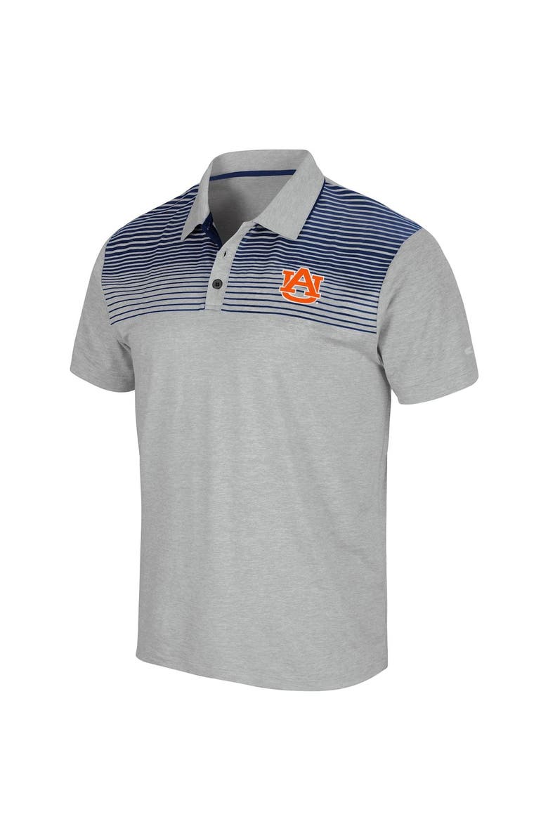COLOSSEUM Men's Colosseum Gray Auburn Tigers Needles Polo, Alternate, color,
