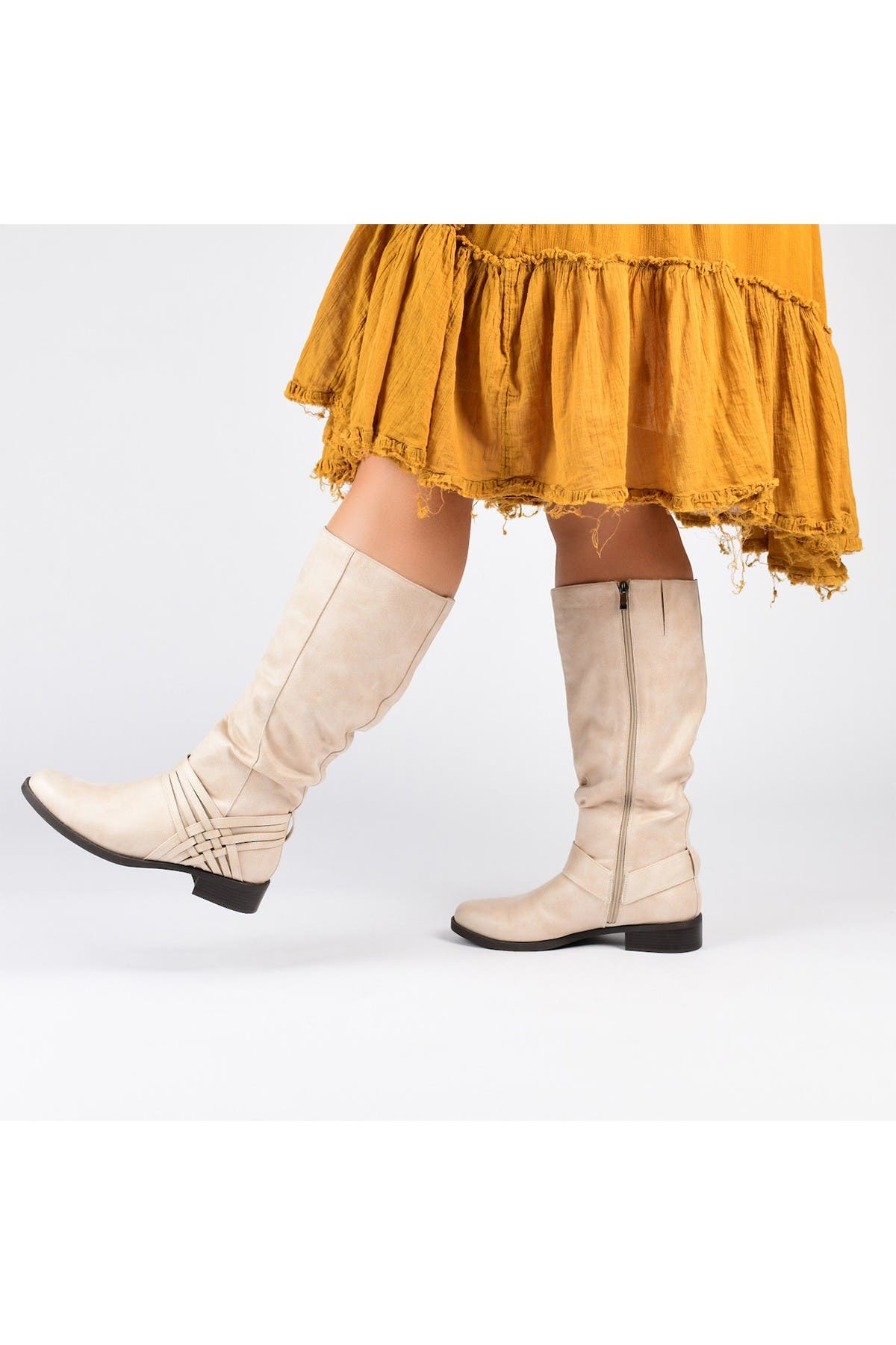 Journee Collection Meg Boot - Extra Wide Calf, Alternate, color, Stone