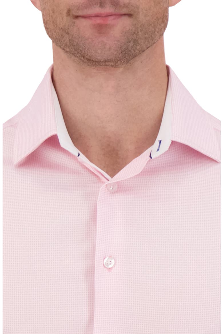 Slim Fit Geometric Print Performance Dress Shirt, Alternate, color, 24 PINK