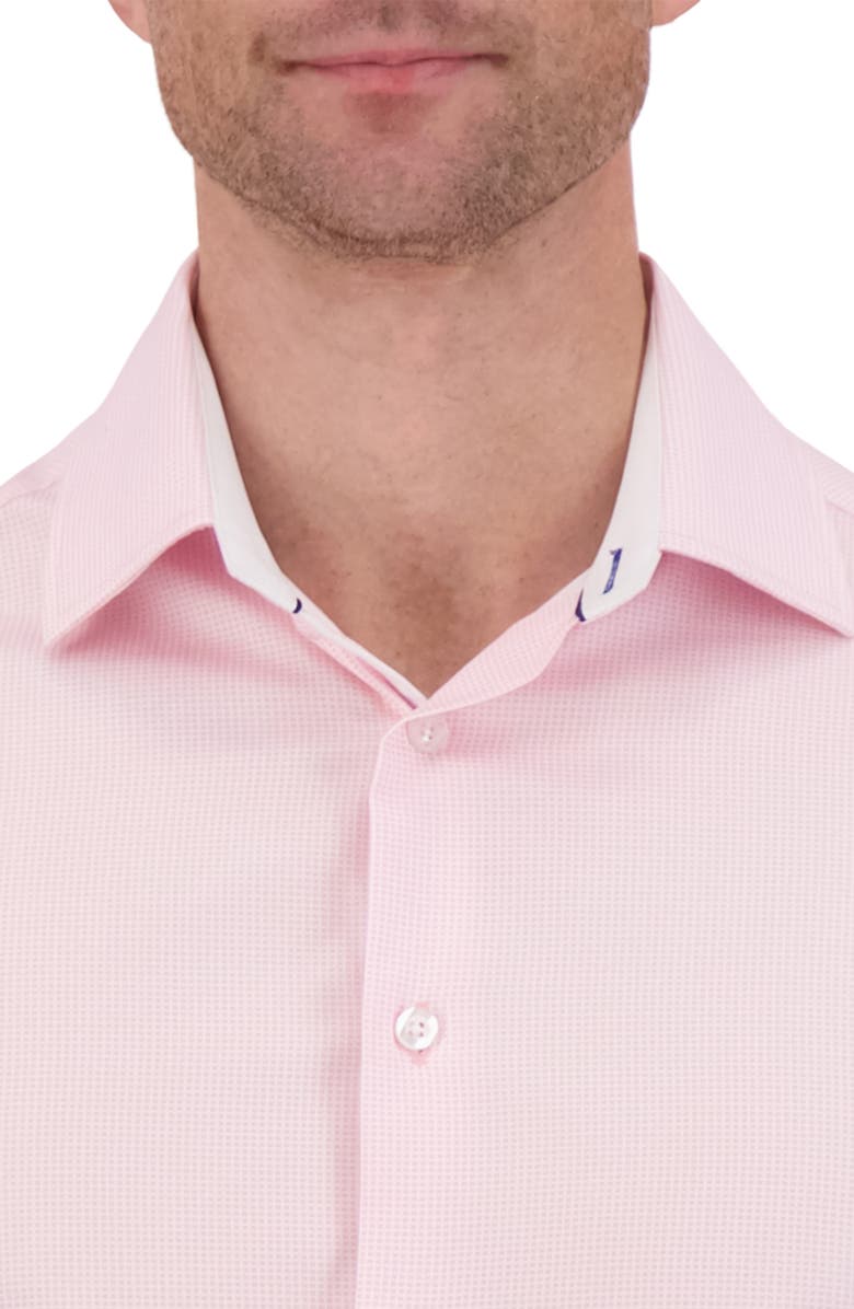 Report Collection Slim Fit Geometric Print Performance Dress Shirt, Alternate, color, 24 Pink