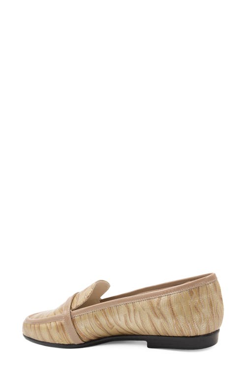 Amalfi By Rangoni Okapi Lizard Embossed Loafer In Beige Tiger Taupe Glove