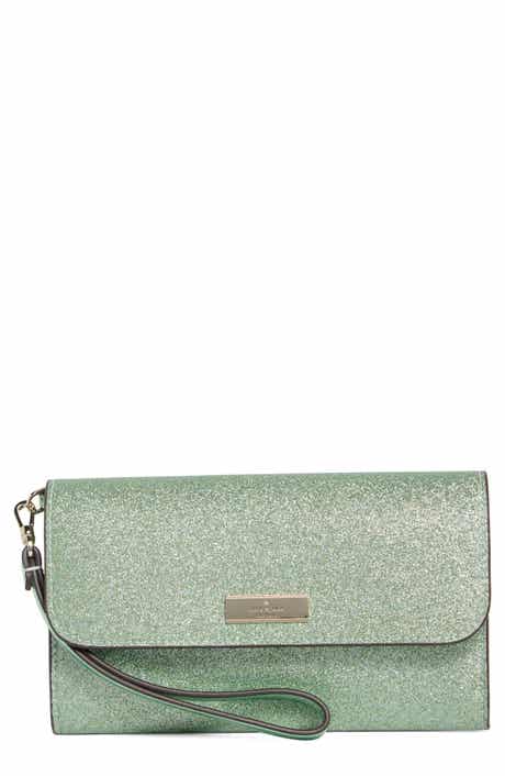 Kate Spade New York kenzie glitter clutch