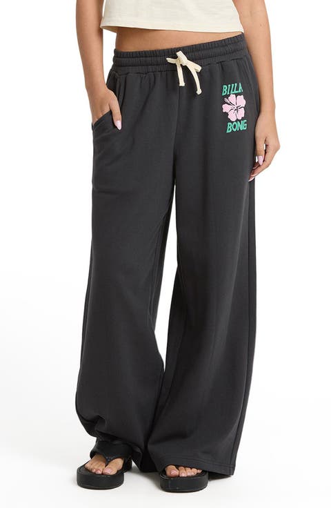Midnight Session Wide Leg Fleece Sweatpants