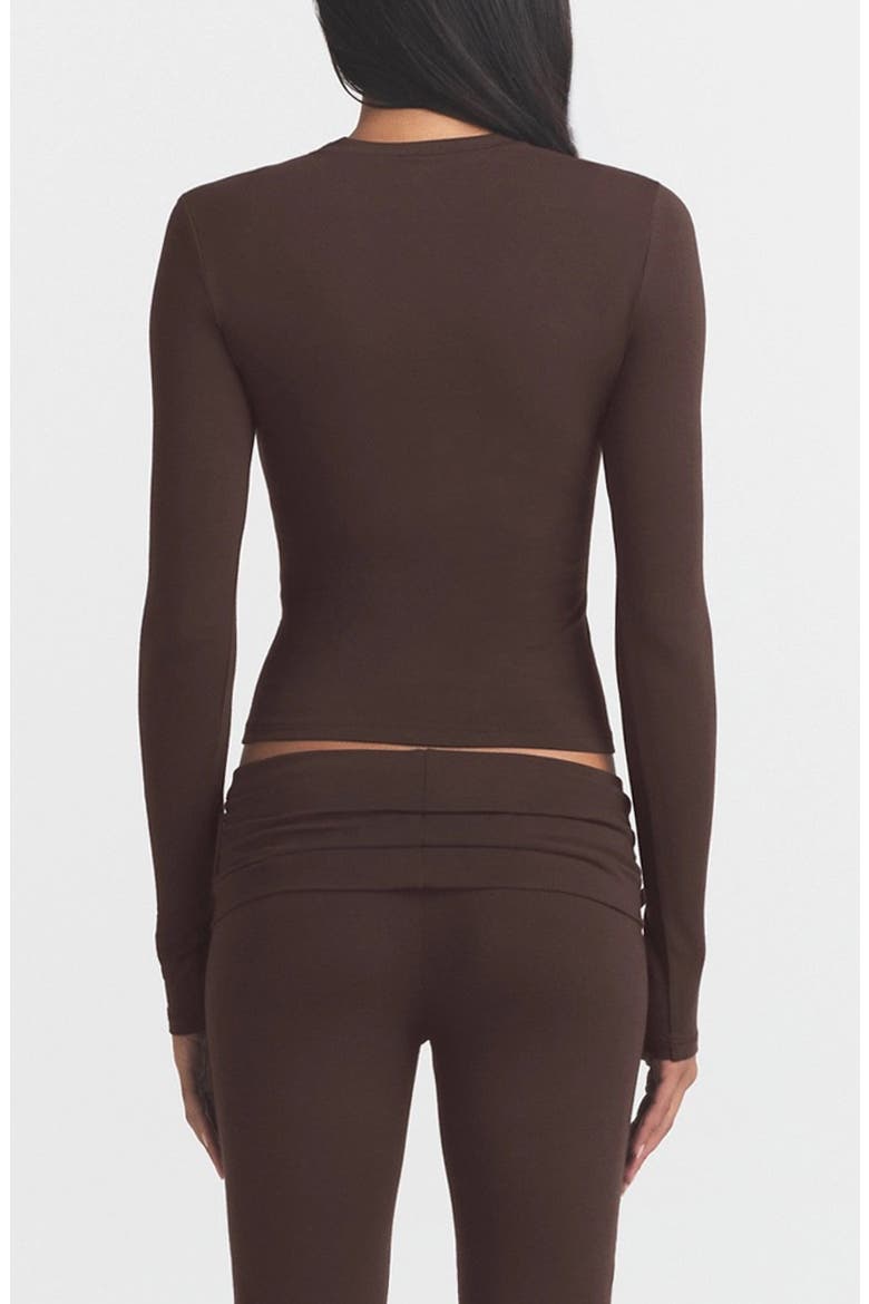 Cotton Jersey Long Sleeve T-Shirt, Alternate, color, ESPRESSO