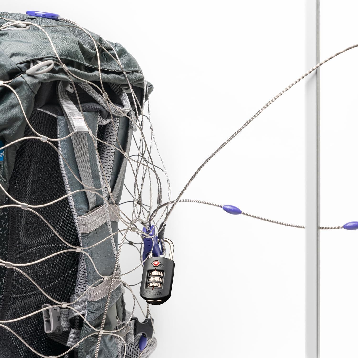 PACSAFE 85 Anti-Theft Backpack And Bag Protector, Alternate, color, Steel