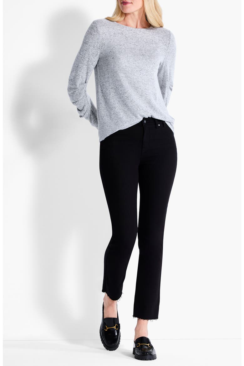 Sweet Dreams Ruched Sleeve Top, Alternate, color, GREY MIX