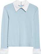 Alice + Olivia Porla Collar Stretch Wool Sweater