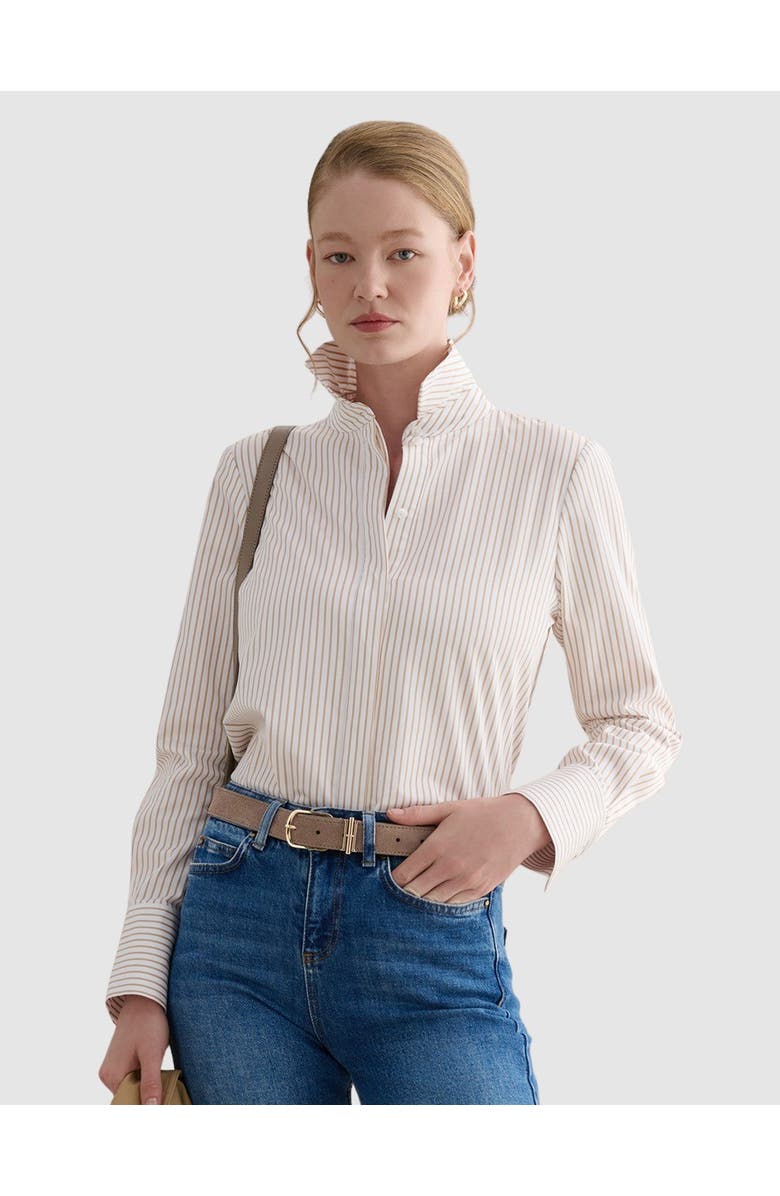 HOBBS LONDON Andra Shirt, Main, color, Neutral White