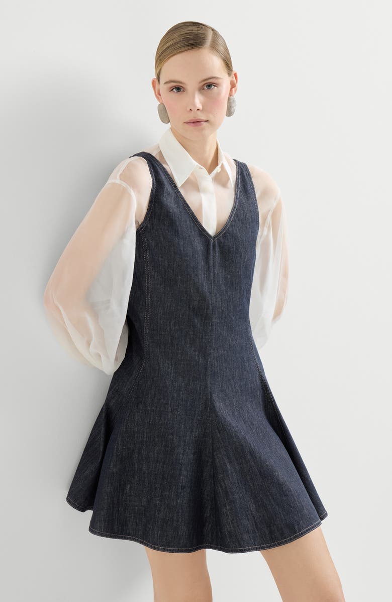 Brunello Cucinelli Mini dress, Alternate, color, Dark Denim