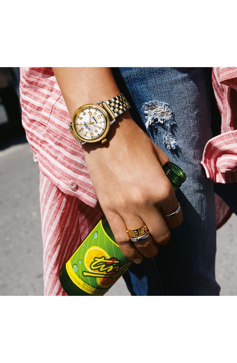 Shinola 'The Runwell' Bracelet Watch, 36mm, Alternate, color, 