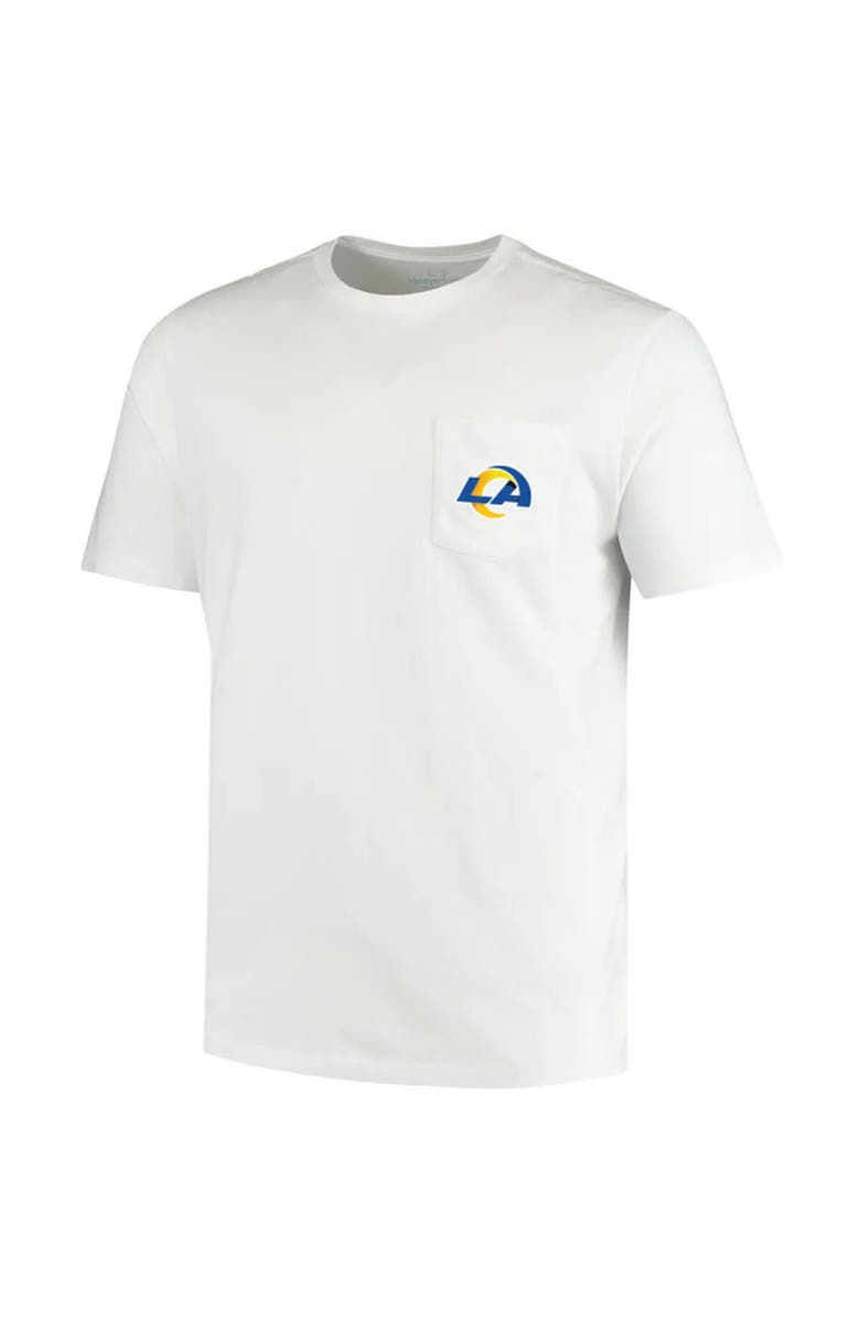 vineyard vines Men's Vineyard Vines White Los Angeles Rams Team Whale Helmet T-Shirt, Alternate, color, 