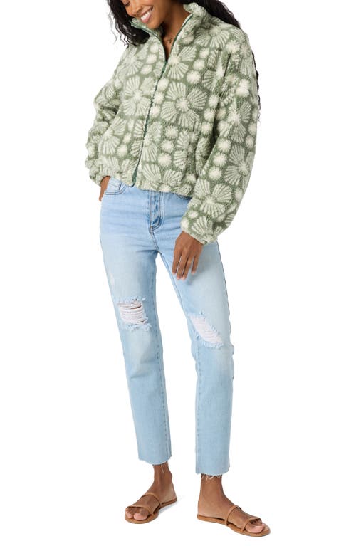 O'neill Cordin Allover Print Fleece Jacket In Green