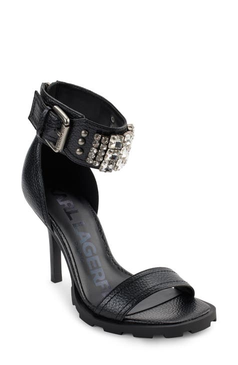 Karl lagerfeld black heels best sale