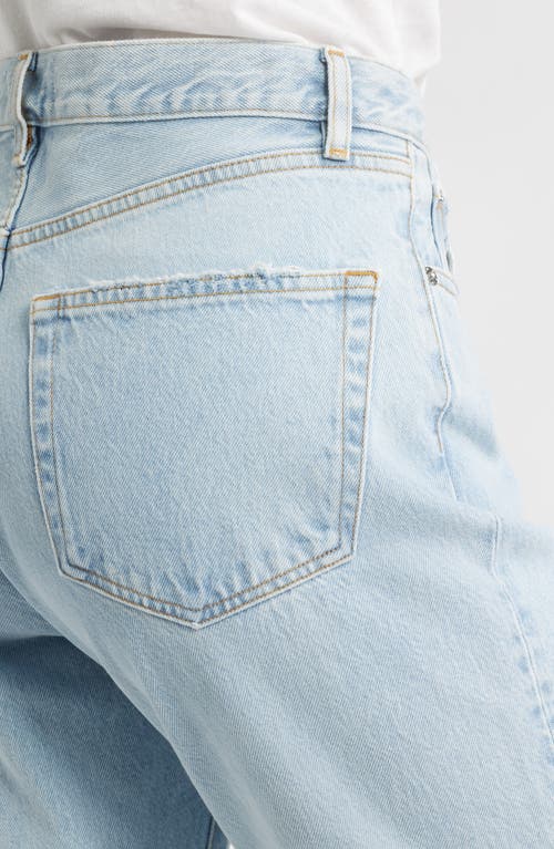 Frame The Vertical High Waist Relaxed Straight Leg Jeans In Blue