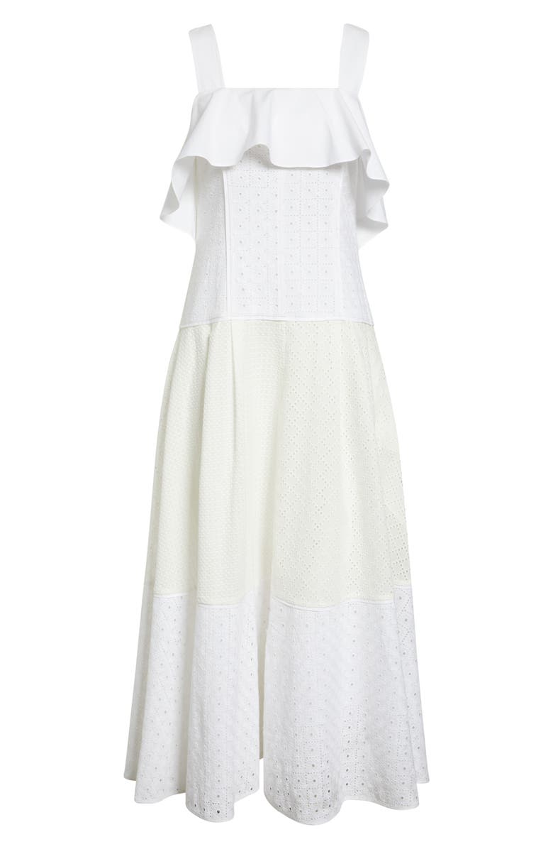 3.1 Phillip Lim Broderie Anglaise Patchwork Sundress, Alternate, color, White
