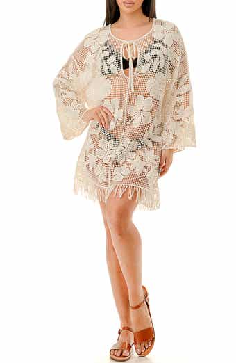 MARCUS ADLER Open Knit Cotton Cover-Up Dress