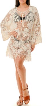 MARCUS ADLER Open Knit Cotton Cover-Up Dress