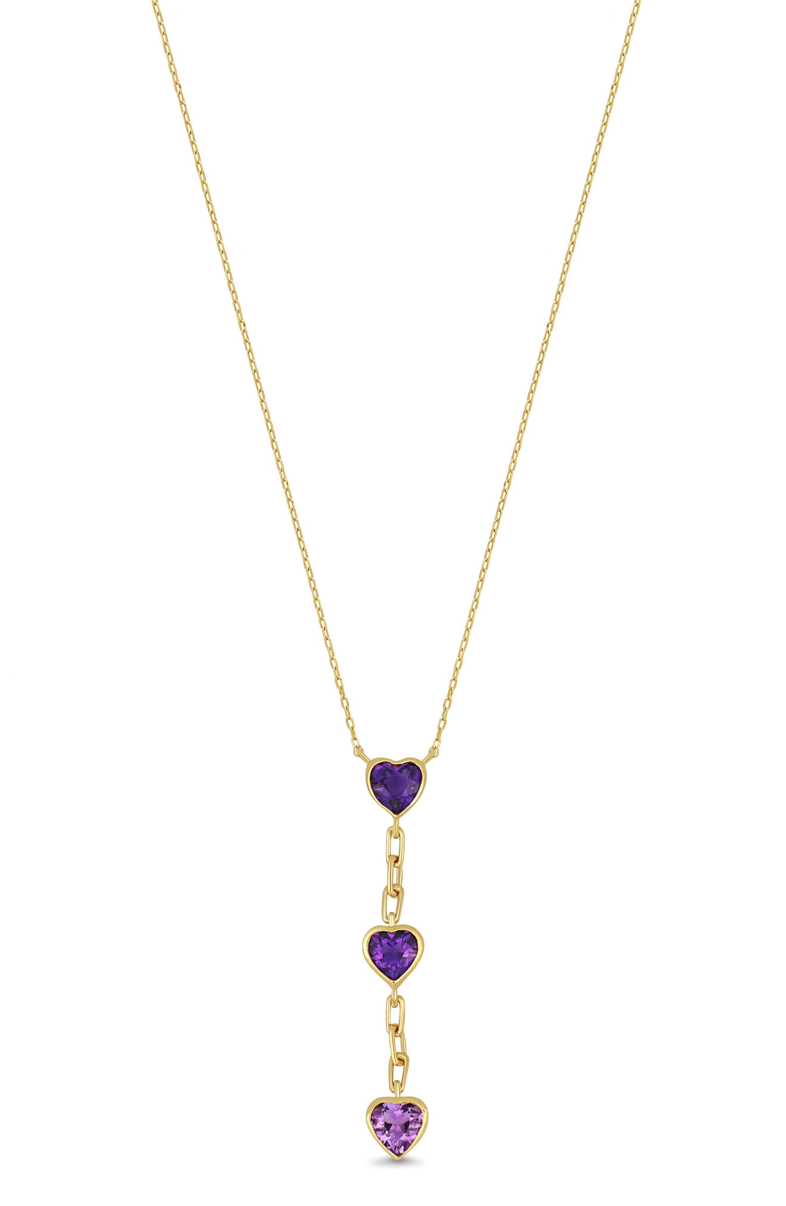 Bony Levy 14K Gold Amethyst Heart Pendant Necklace