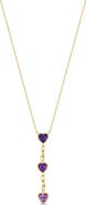 Bony Levy 14K Gold Amethyst Heart Pendant Necklace
