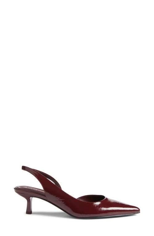 Open Edit Corina Slingback Half D'orsay Pointed Toe Kitten Heel Pump In Burgundy