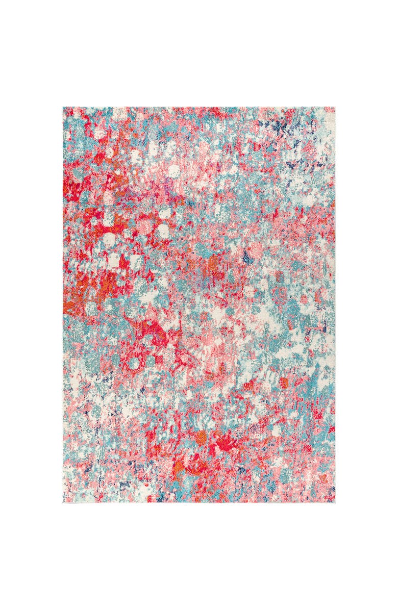 JONATHAN Y Contemporary POP Modern Abstract Area Rug, Main, color, Blue/Red