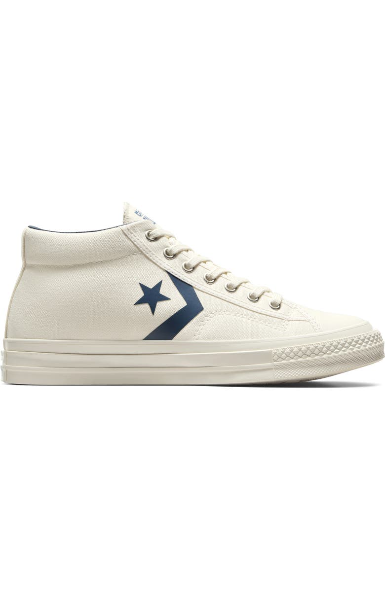 Converse Star Player 76 Mid Sneaker, Alternate, color, Egret/ Navy/ Blue