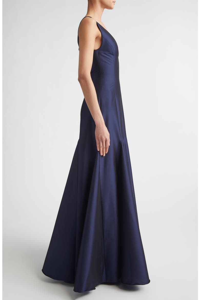 Aurelia V-Neck Stretch Mermaid Gown, Alternate, color, MIDNIGHT BLUE