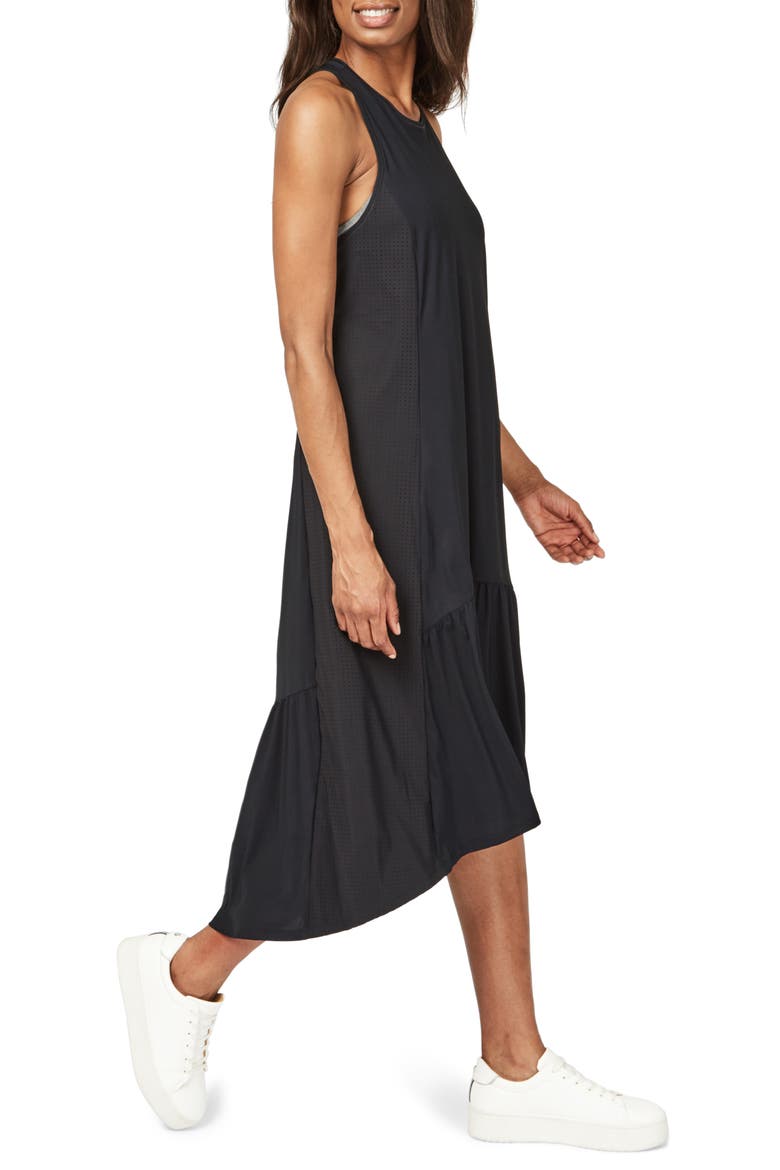 Ace Racerback Midi Dress, Alternate, color, BLACK