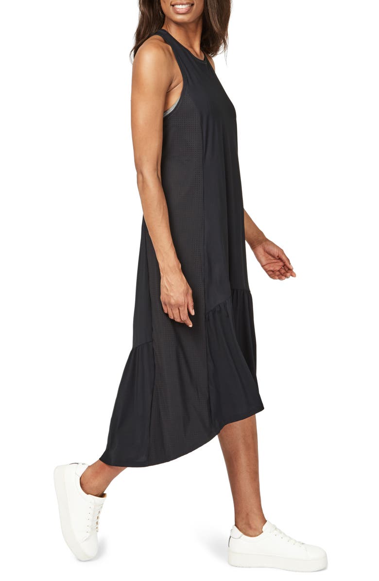 Sweaty Betty Ace Racerback Midi Dress, Alternate, color, Black