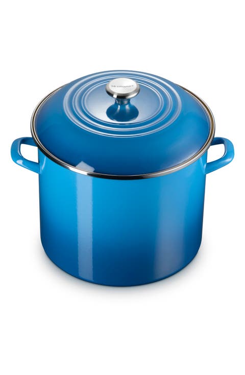 16-Quart Enameled Stainless Steel Stock Pot
