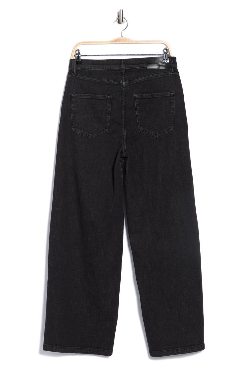 DKNY Jeans High Waist Tailored Pants, Alternate, color, Blackout