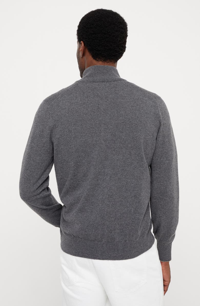 Brunello Cucinelli Cashmere turtleneck cardigan with zipper, Alternate, color, 