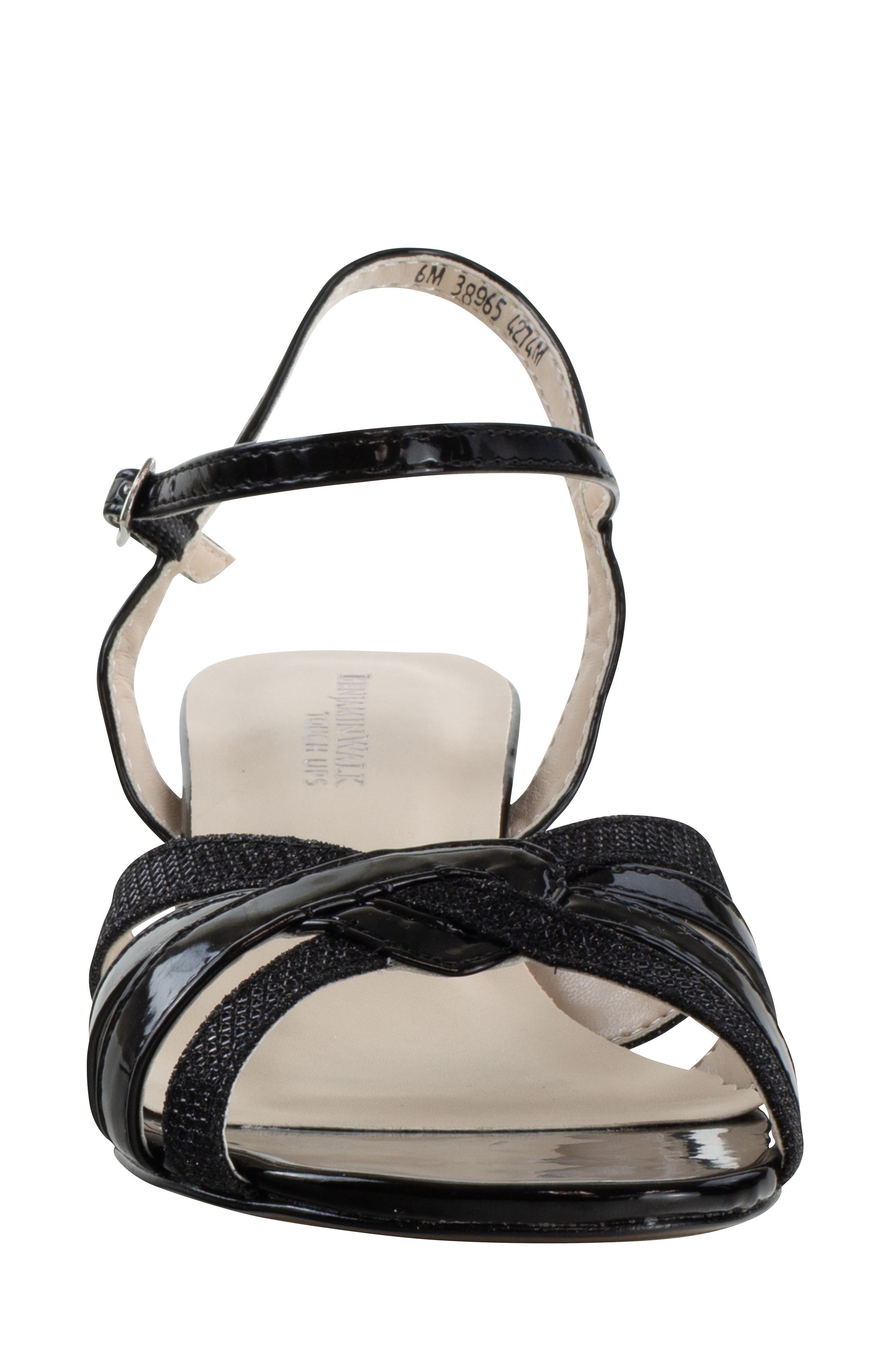 Jane Ankle Strap Sandal, Alternate, color, BLACK
