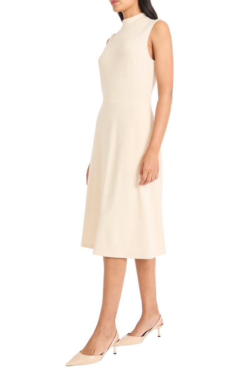 Maggy London Marled Knit Midi Dress, Alternate, color, Horn