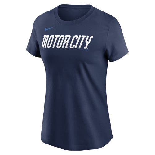 NIKE NIKE  NAVY DETROIT TIGERS 2024 CITY CONNECT WORDMARK T-SHIRT