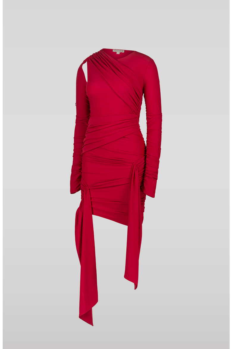 Rilo Sporty Jersey Dress, Alternate, color, Red