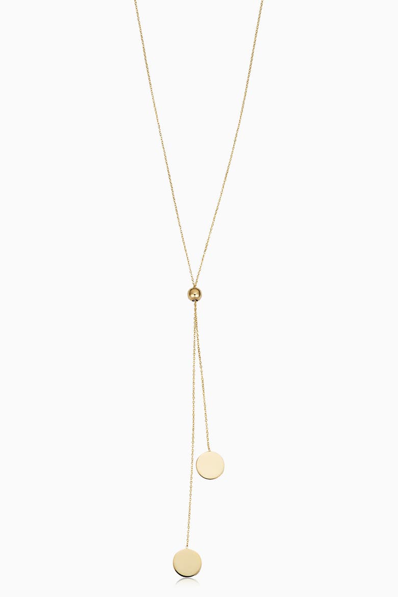 14K Gold Manhattan Lariat Necklace, Main, color, Yellow Gold
