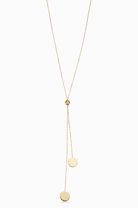 14K Gold Manhattan Lariat Necklace