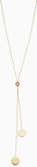 Oradina 14K Gold Manhattan Lariat Necklace