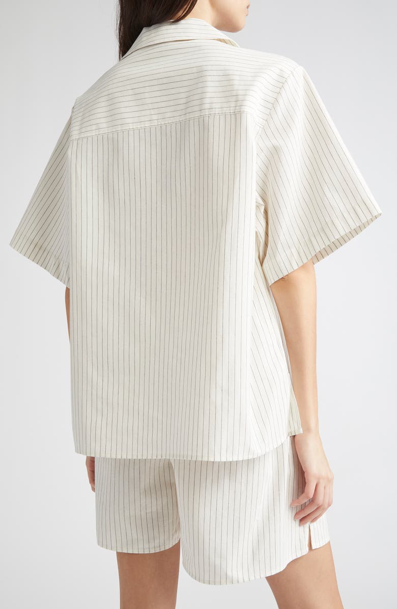 Stine Goya Candle Detail Stripe Organic Cotton Button-Up Shirt, Alternate, color, 