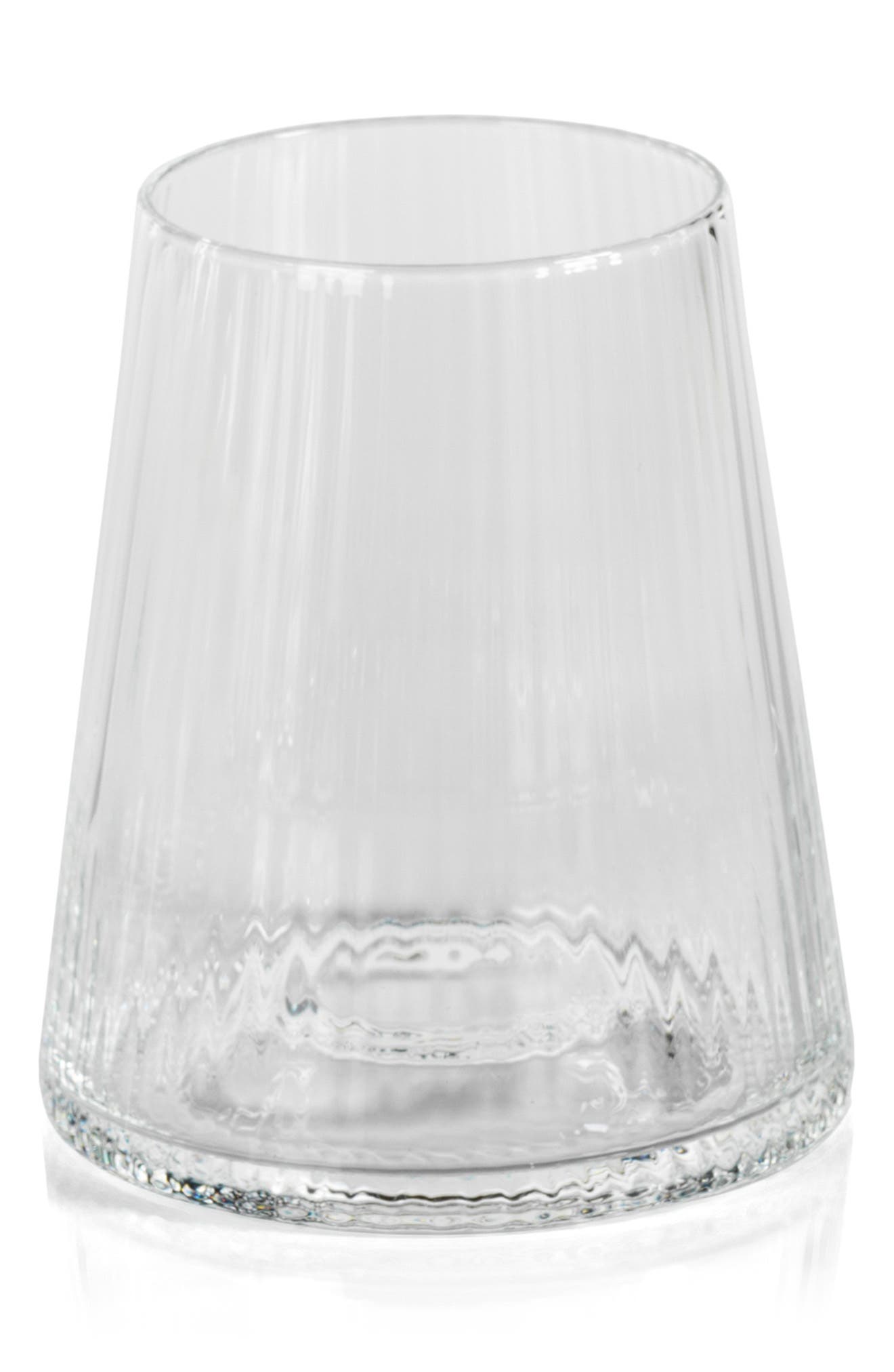 Zodax Benin Taper Up of 4 Stemless Wine Glasses
